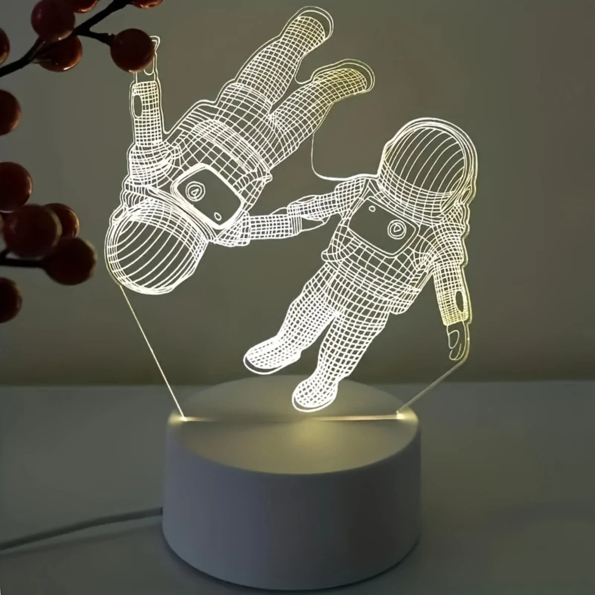 3D astronaut night light LED bedside lamp for room decoration