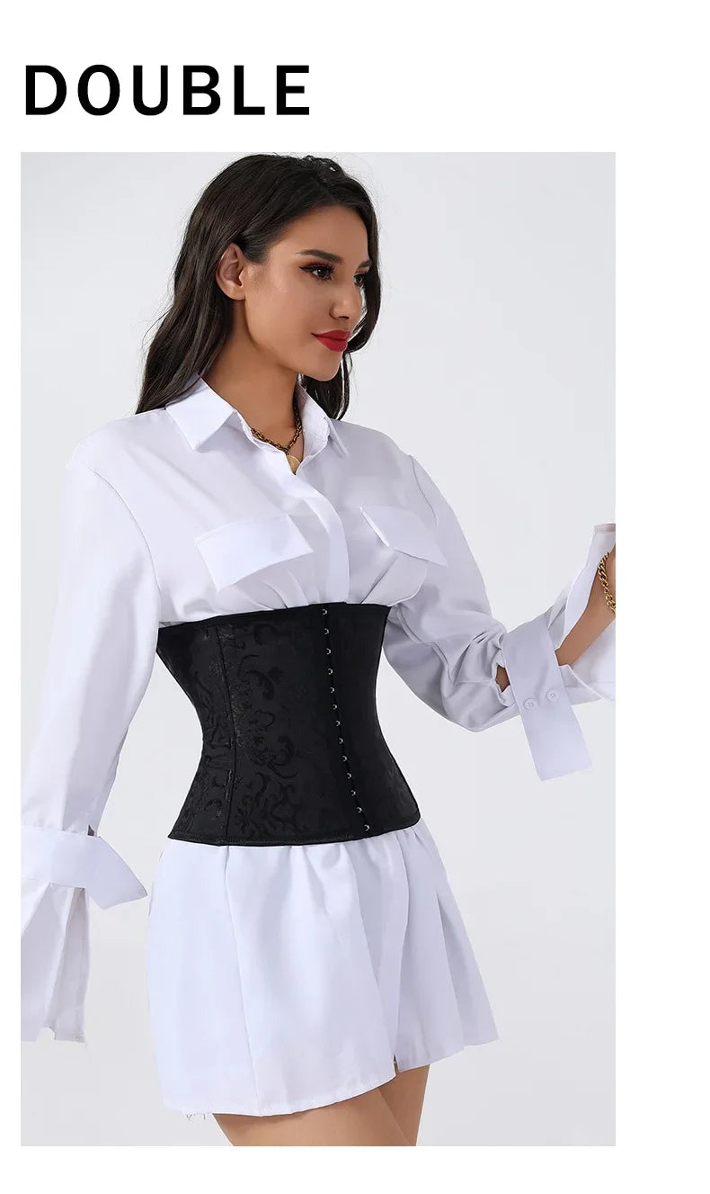 Shapewear for women's Waist Trainer Tummy Control Corset Body Shaper Shapewear Women 3-Row Hook Fit Waist Cincher Bust Lifter Top for Outfit Match