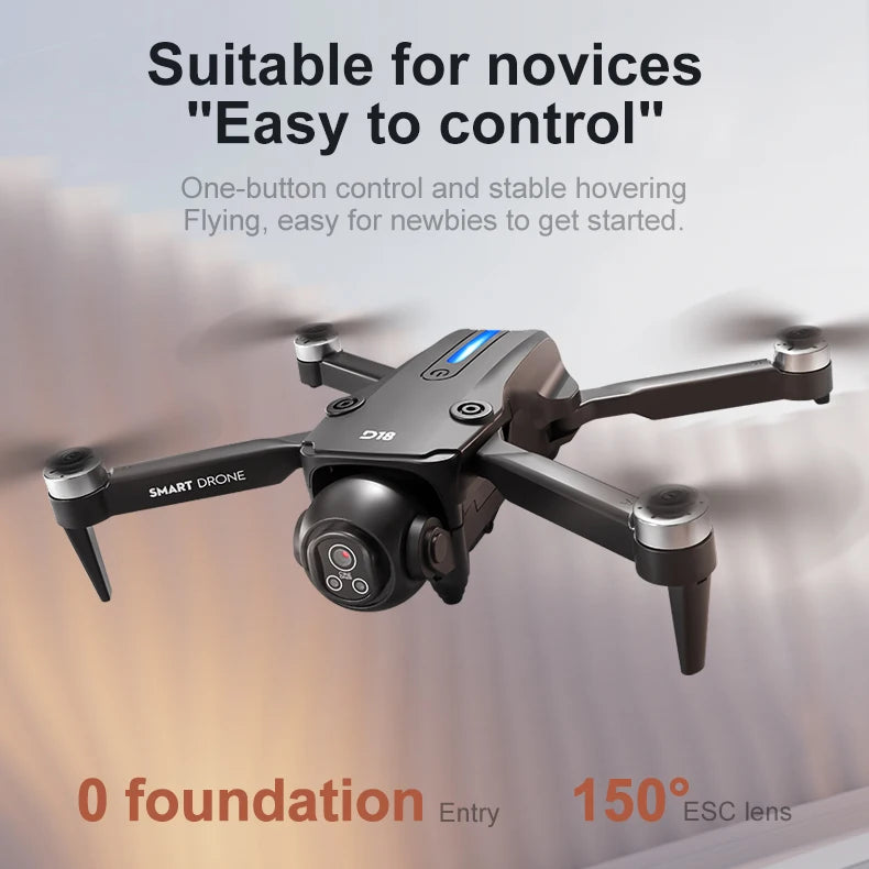 Lenovo D18 Drone 8K HD Dual Camera Aerial Photography Obstacle Avoidance Brushless Motor 5G WIFI GPS Return 18000m Quadcopter