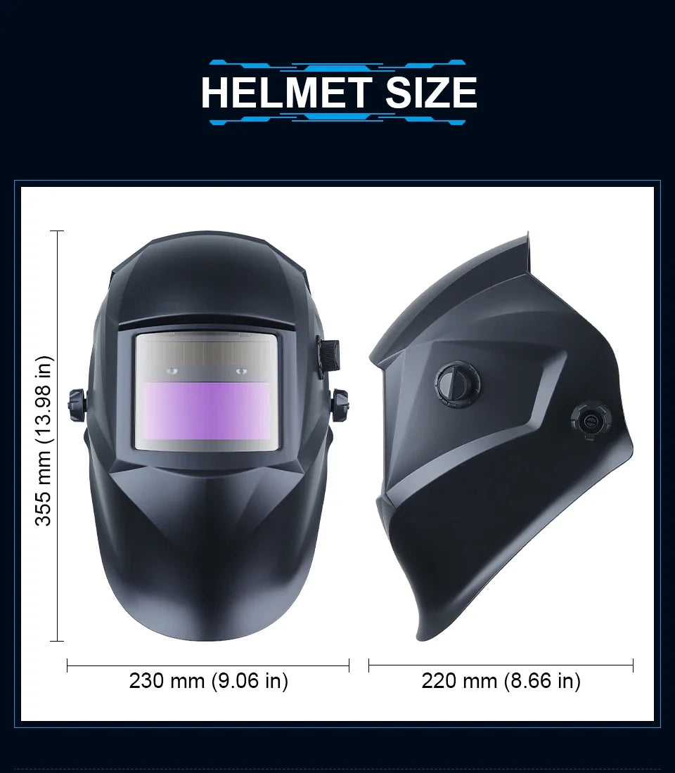 Big View Mask Welding Helmet Filter Cascos Maquina Solda Capacete 1112 Welder Auto Darkening Welding Filter Mascara D Solda Mask
