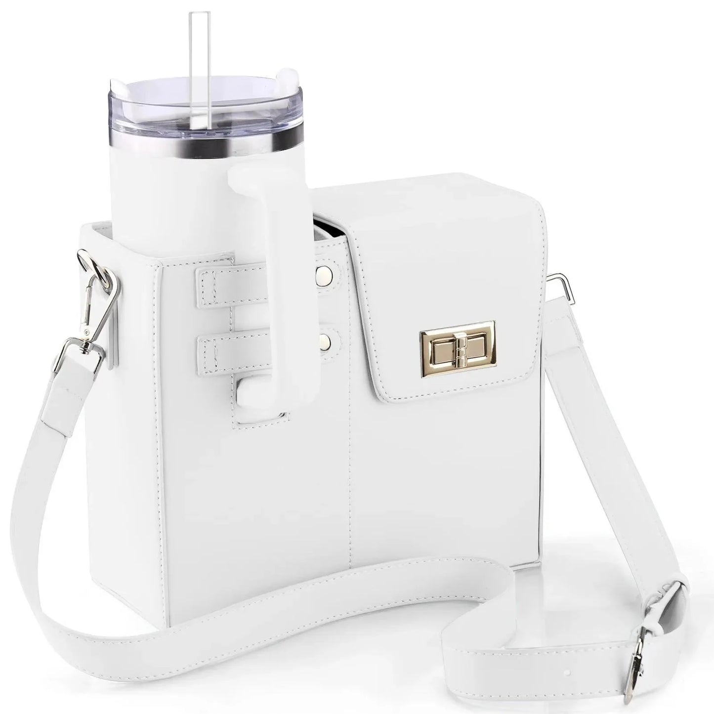 New Portable Outdoor Single Shoulder Bag Large Capacity Simple Square Crossbody Bag Design Sensibility Bottle Water Cup Bag