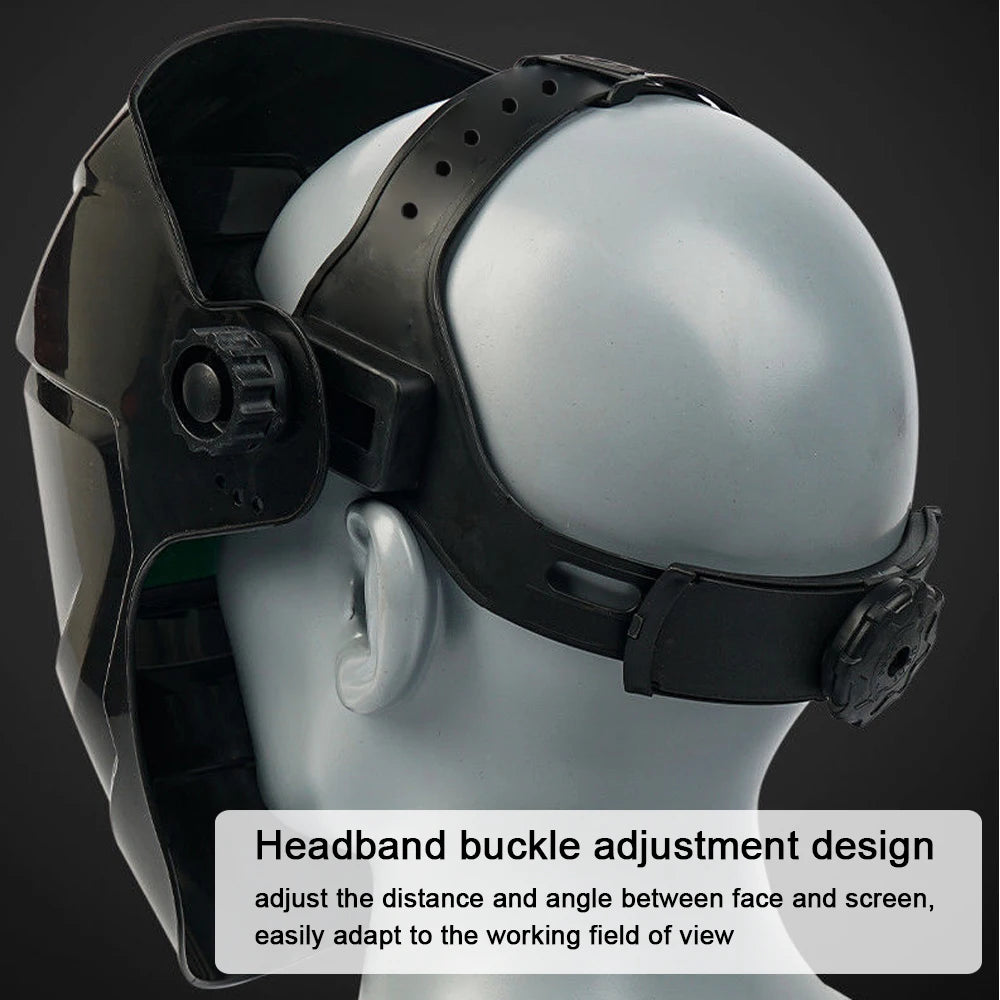 Auto Darkening Welding Facemask Automatic Variable Light Adjustment Large View Welding Masks for Arc Welding Grinding Cutting