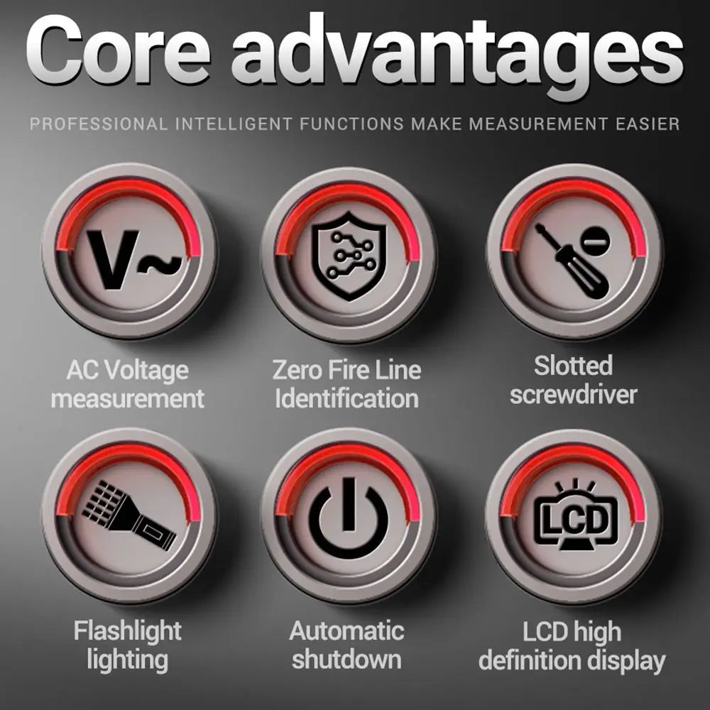 VD807 One-word Induction Portable 50/60Hz Smart Electric Pen Tester NCV Sensor AC 12-300V Non-contact Wire Detector Tools