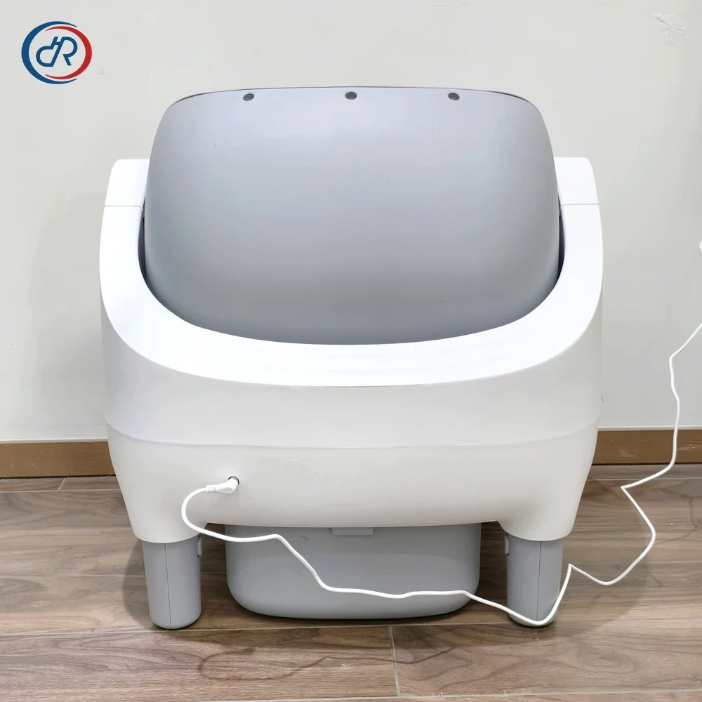 OKKPETS New Design Automatic Cat Litter Box APP Control Dual Safety Sensors Self Cleaning Litter Box with Open-Top Design