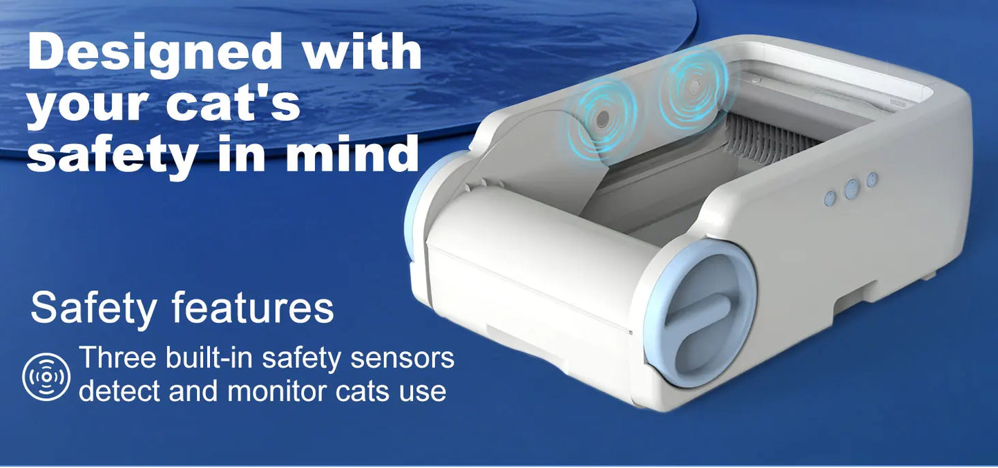 Open Smart Cat Litter Box Automatic Self Cleaning,Remote Control Via App,Cat Toilet Litter Tray,2025 New Electric Cat Toilet