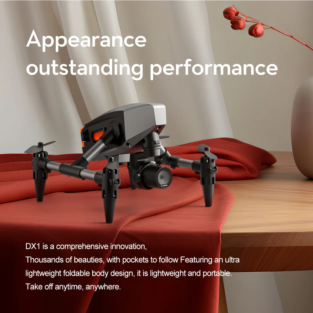 XD1 8K HD dual camera aerial camera, alloy anti-drop mini drone 2.4GWiFi drone foldable four-axis aerial camera