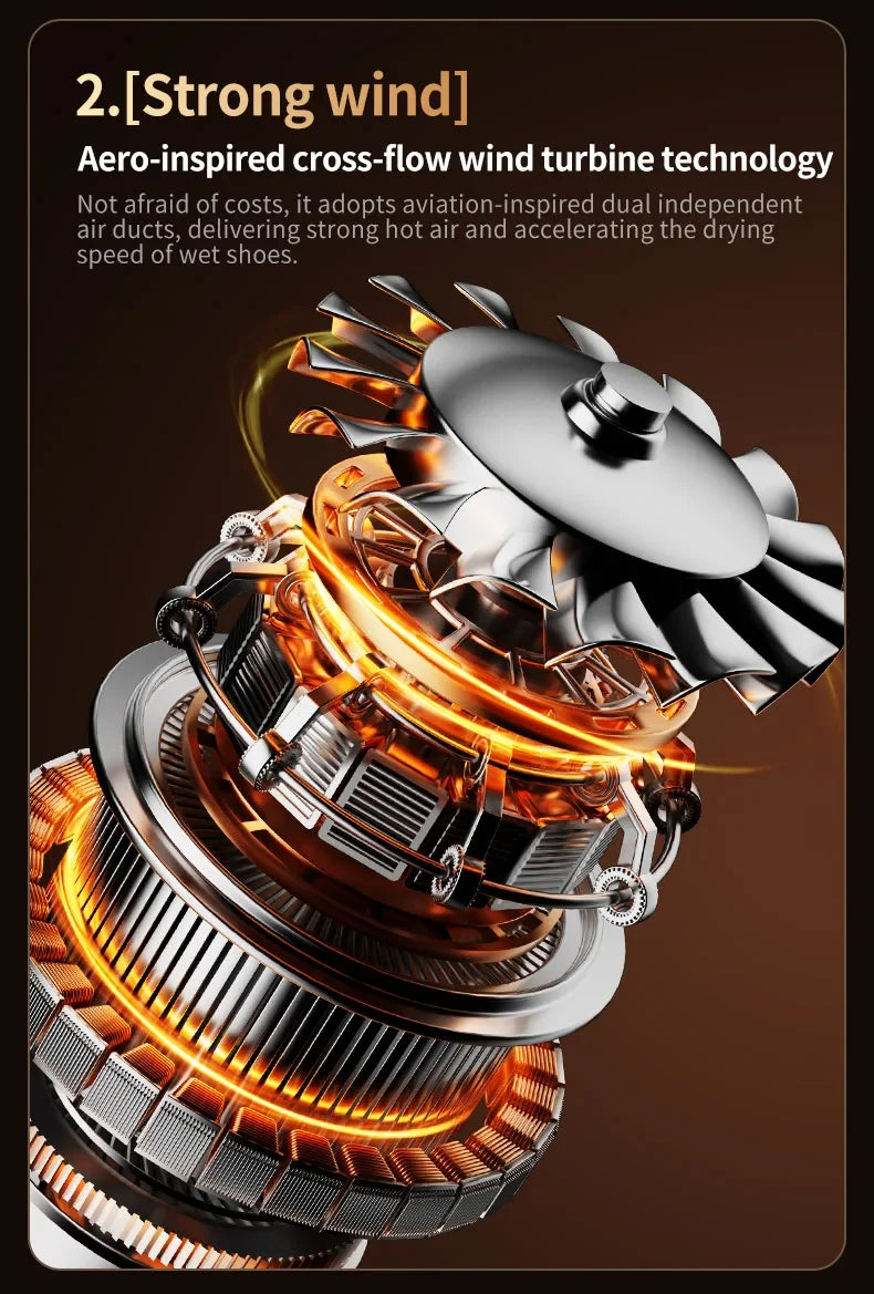 Six-Arm Foldable Shoe Dryer