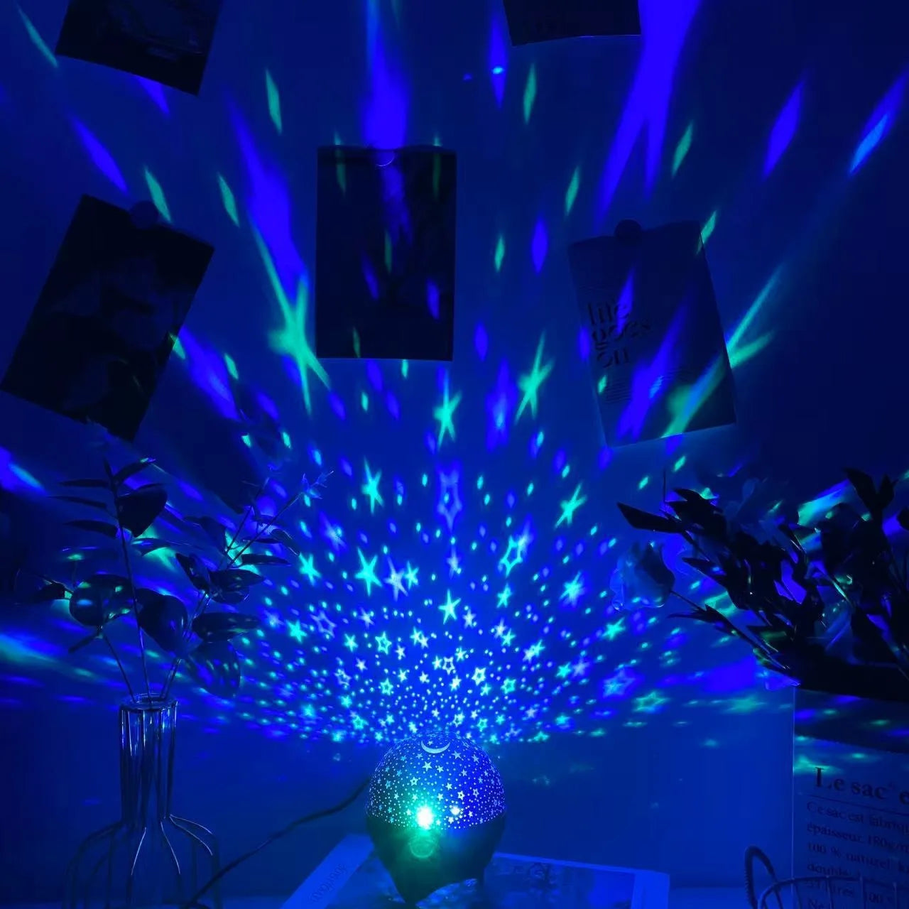 RGB Night Lights LED Projector Light Starry Moon Galaxy Projection Lamp