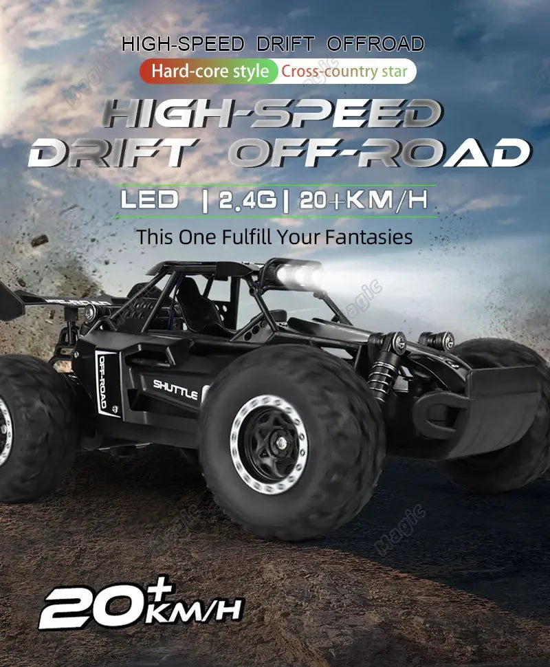 New 1:16 RC Car Remote Control Cars 2.4G Buggy Truck Drift Racing Climbing Off Road Vehicle Outdoor Toy Boy Kids Childrens Gifts