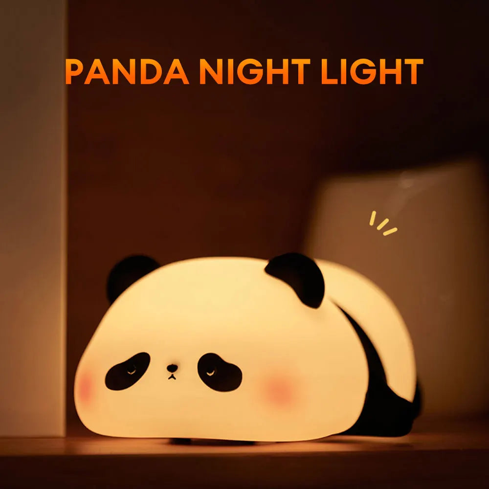LED Night Lights Cute Sheep Panda Rabbit Silicone Lamp