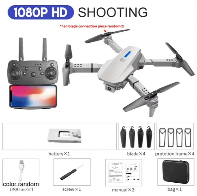 Drone E88Pro 4K 1080P Wide Angle HD Camera