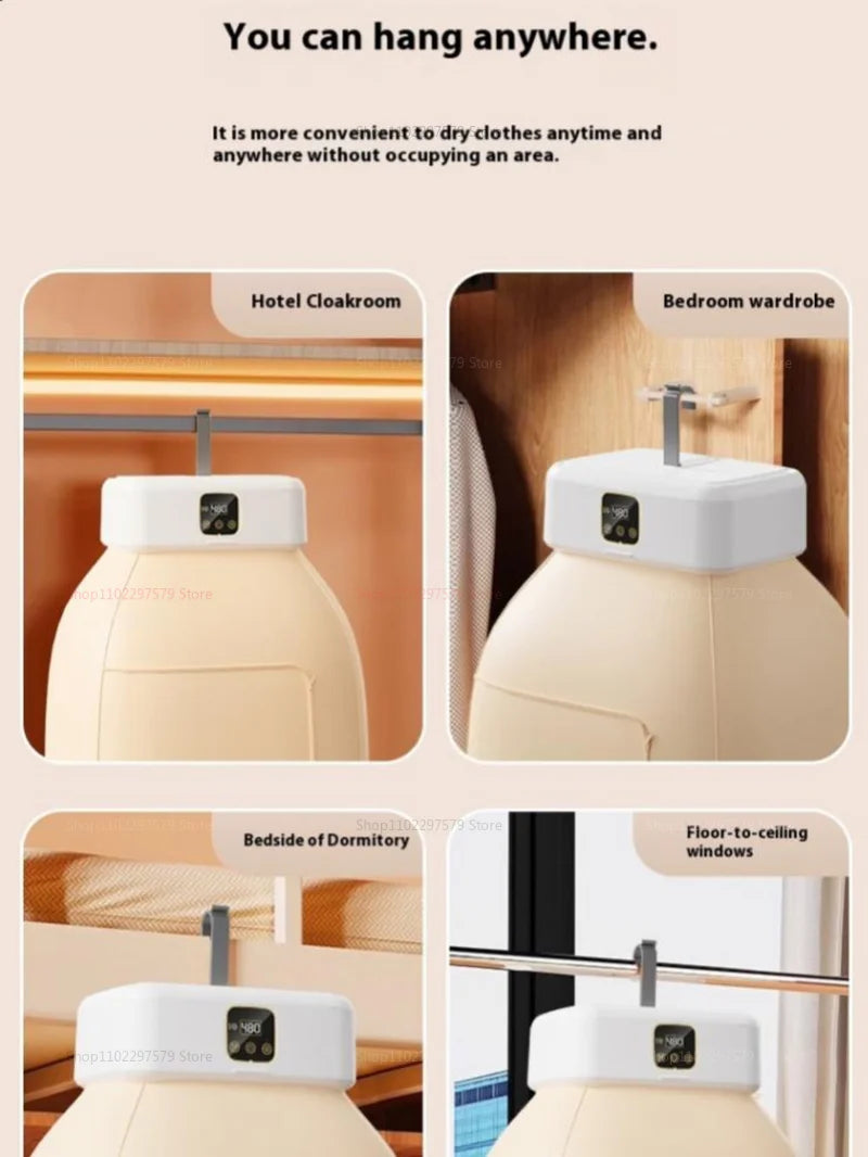 Multifunctional Dryer Portable Clothing Dryer Compact Foldable Laundry Dryer Machine with Dryer Bag and Time Setting Dryer