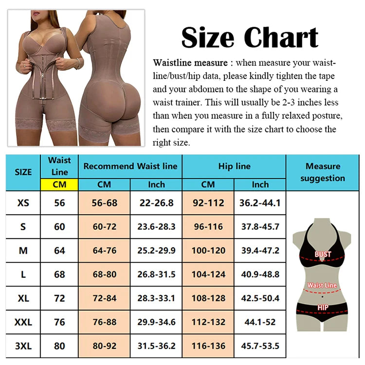 Shapewear for women's High Compression Girdle Shaper Colombian Fajas Shapewear Postpartum Belly flat Sheath Waist Trainer Belts Woman Extreme Corset