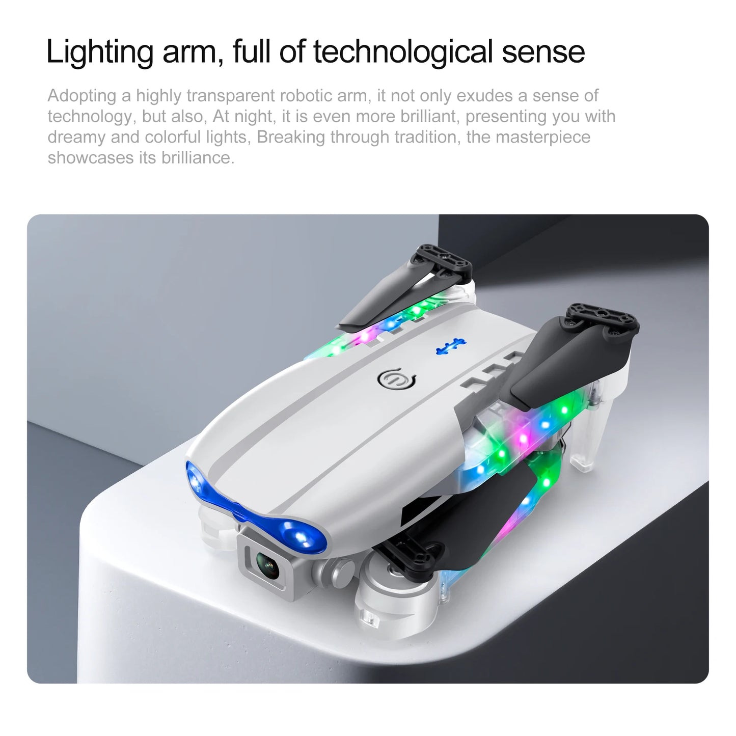 Mini Drone Dual Camera Lighting Screen Control E88 E99