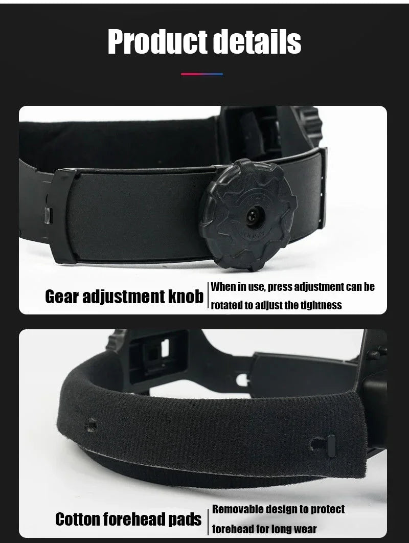 True Color Welding Helmet Automatic Dimming Welding Mask Large View Auto Darkening Facemask for Arc Welder Grinding Cutting Tool