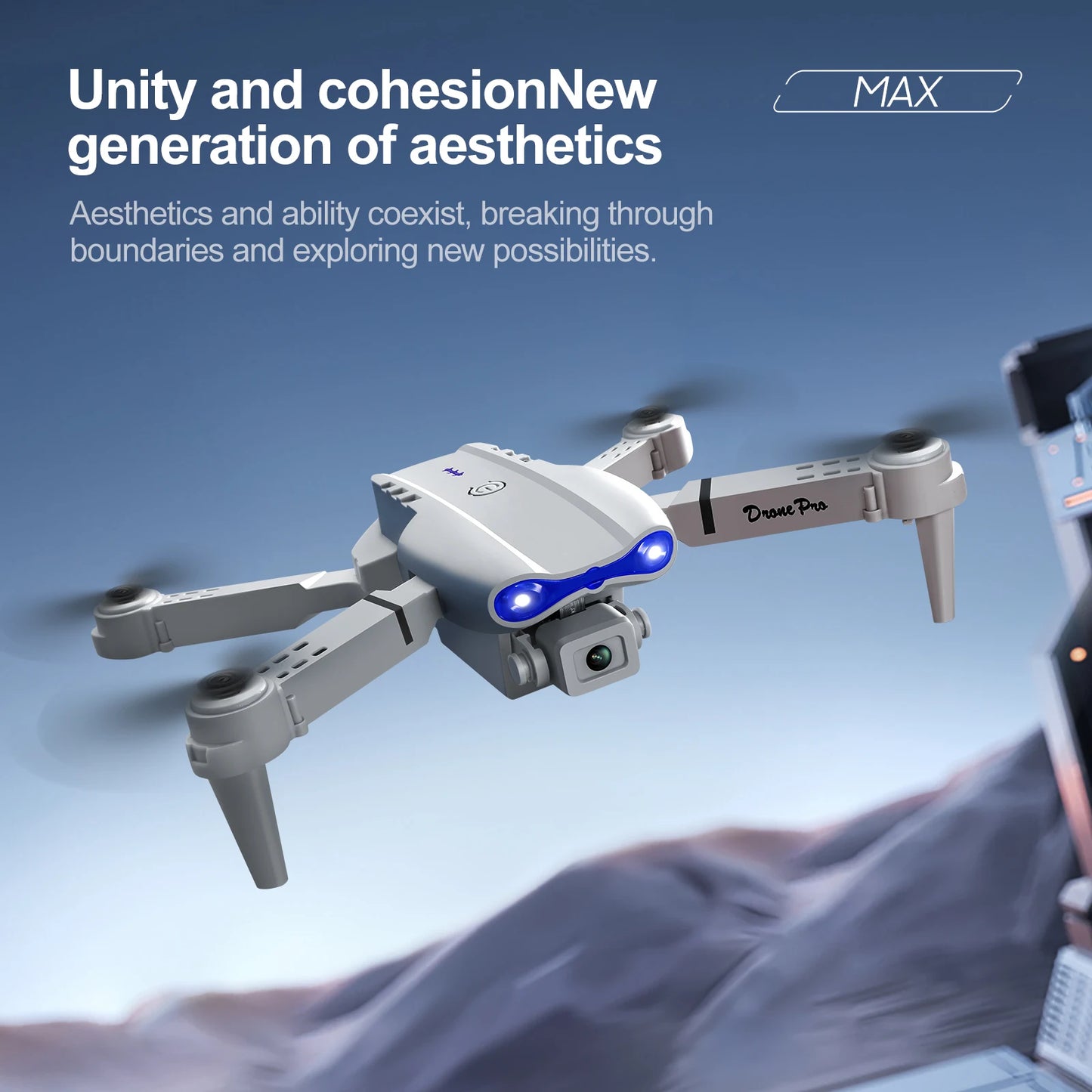 Mini Drone Dual Camera Lighting Screen Control E88 E99