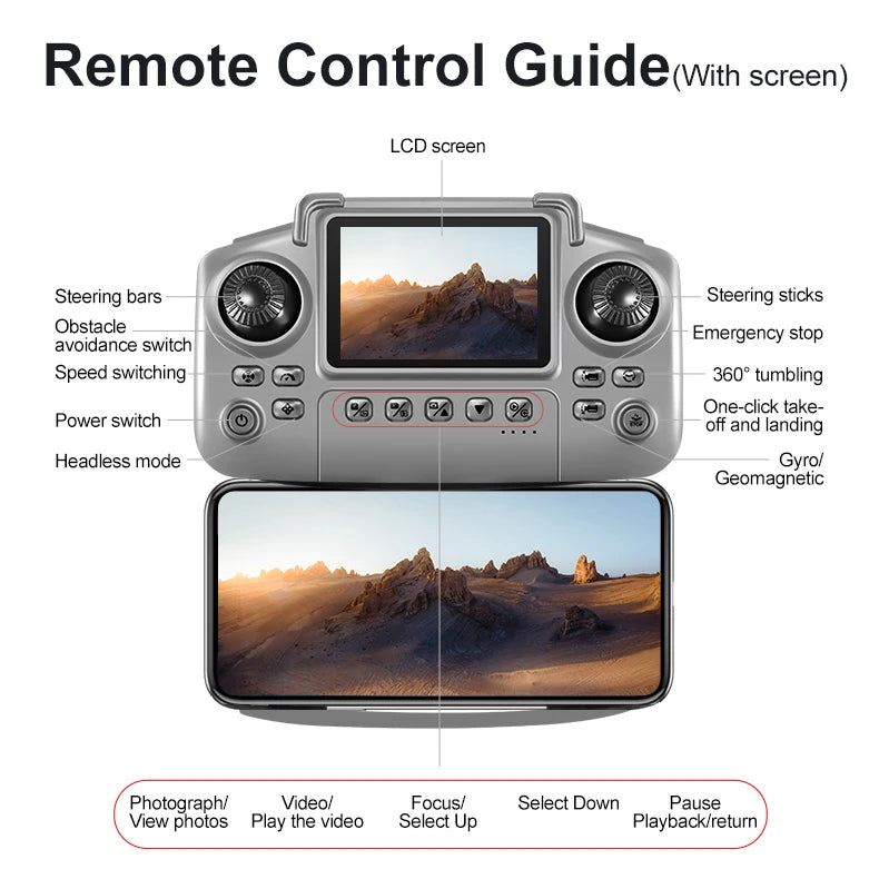 Lenovo D18 Drone 8K HD Dual Camera Aerial Photography Obstacle Avoidance Brushless Motor 5G WIFI GPS Return 18000m Quadcopter