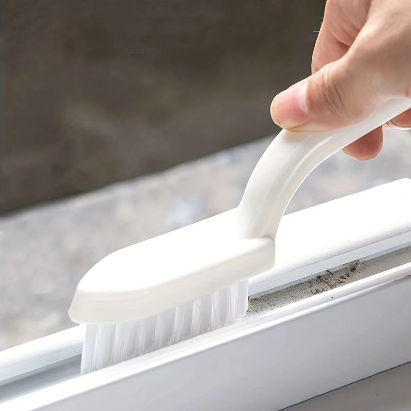 2pcs multi-purpose cleaning brush, reusable plastic gap and corner cleaning, used for bathroom tiles, floors, window troughs