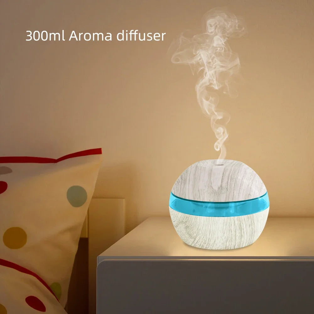 3 in 1 Ultrasonic Humidifier & Aromatherapy Diffuser with Night Light, 300ml, Touch Control, Air Purifier for Home & Office