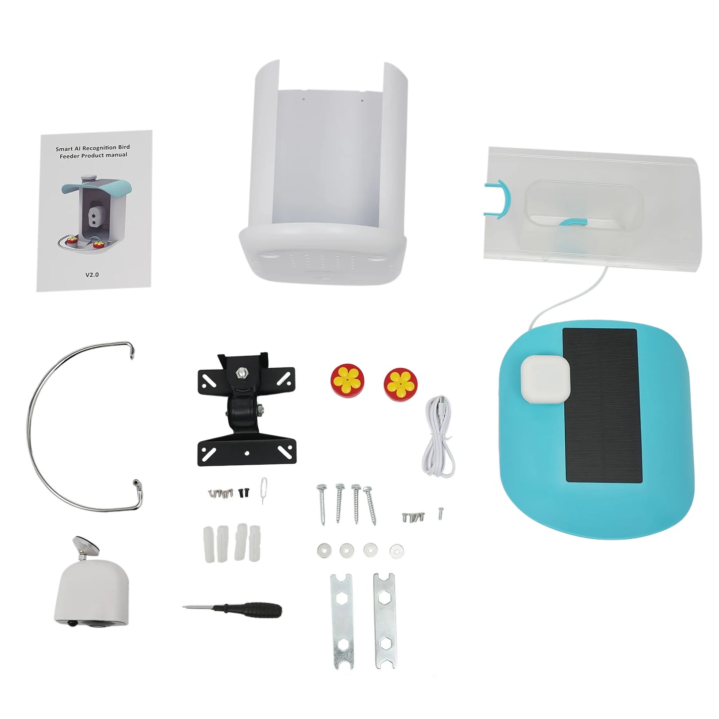 Bird Smart Feeder with Camera Solar Low Power Night Vision Ip65 Waterproof