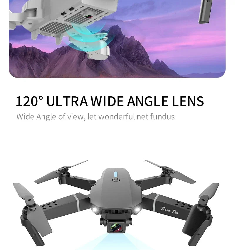 Drone E88 Pro WiFi FPV Drone - Single/Dual 4K/1080P Camera