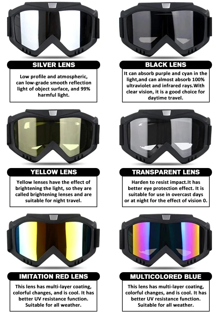 MTB Safety Mask & Goggles Combo - Windproof Protection for Extreme Cycling, Dirt Bikes & Outdoor Sports