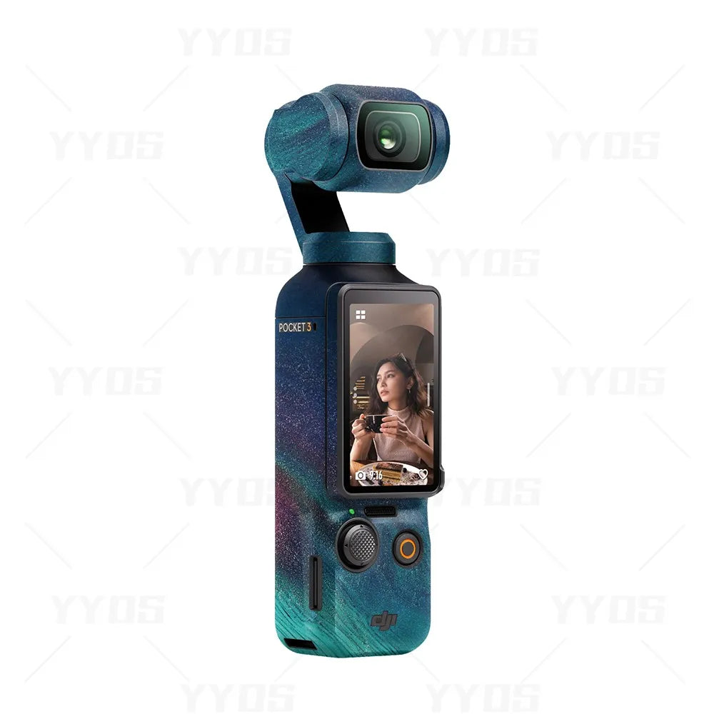 For DJI Osmo Pocket 3 Full Inclusive PVC Sticker Anti-Scratch Sports Camera Protective Colorful Decal Set Refit Accessories
