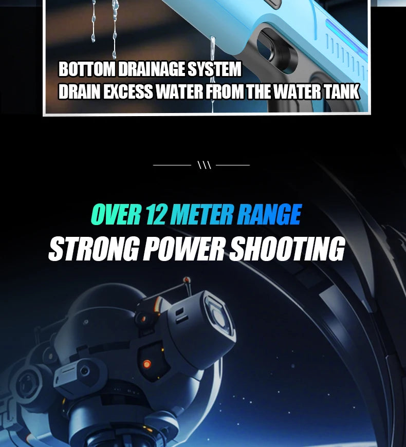 Electric Water Guns For Adults Powerful Squirt Automatic Water Suction Water Blasters Summer Outdoor Beach Toy For Boy Kid Gifts