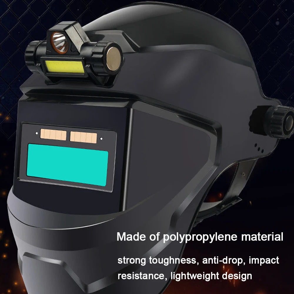 Auto Darkening Welding Facemask Automatic Variable Light Adjustment Large View Welding Masks for Arc Welding Grinding Cutting