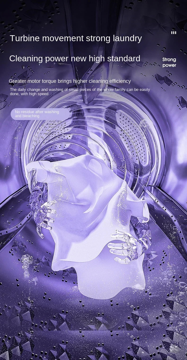 Portable washing machine 8L small foldable spin dryer mini laundry for socks underwear home shop lightweight and efficient