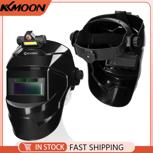 Automatic Dimming Welding Facemask Large View True Color Auto Darkening Welding Facemask 130℃ High Temperature Resistant