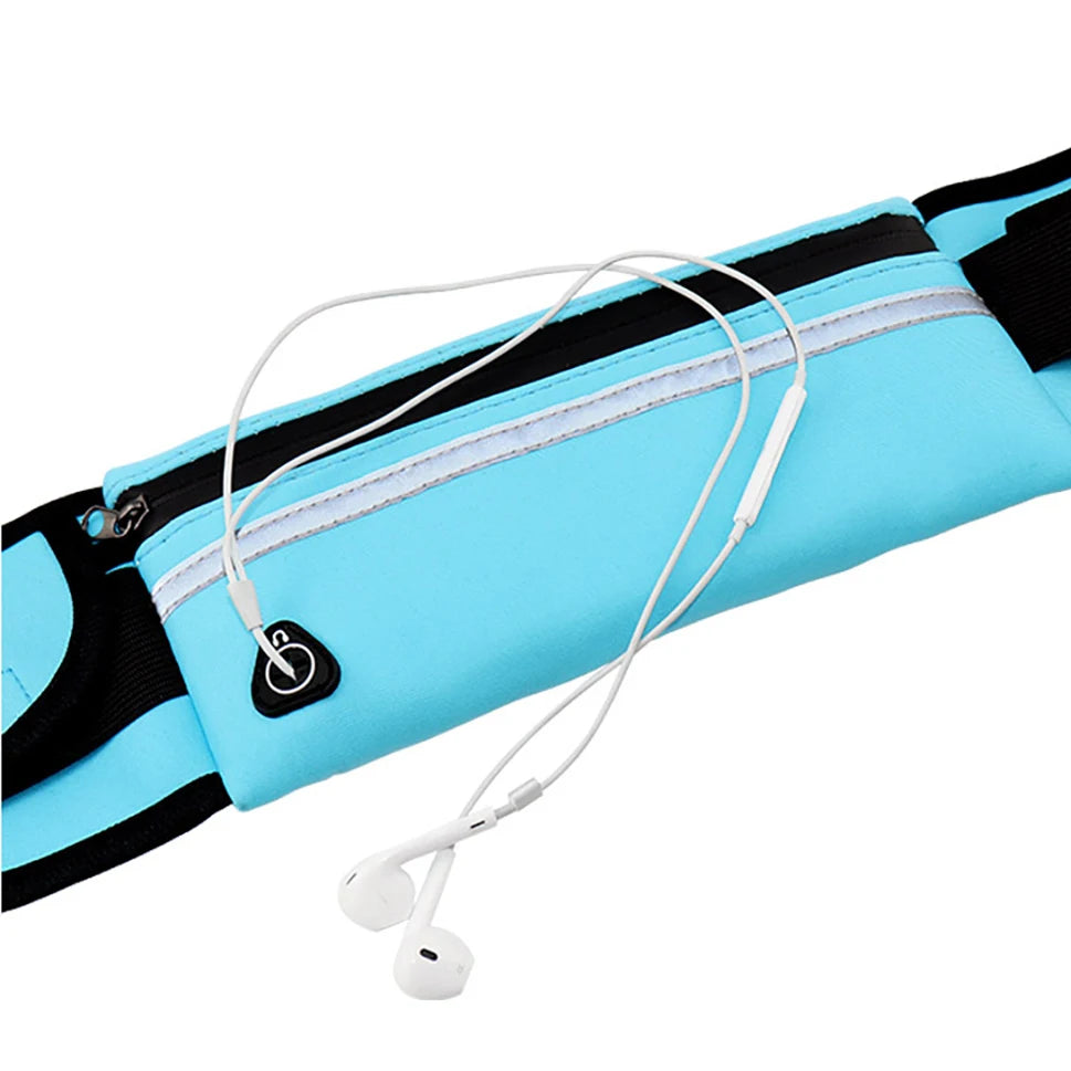 Running Belt Waist Bag with Water Bottle Holder Sports Fanny Pack Women Men Hydration Phone Holder Pouch Banana Bag