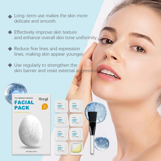 Centella Asiatica Pore Tightening Mask Blackhead Remover Shrink Pore Apply Facial Mask Repair Lifting Face Care 8PCS