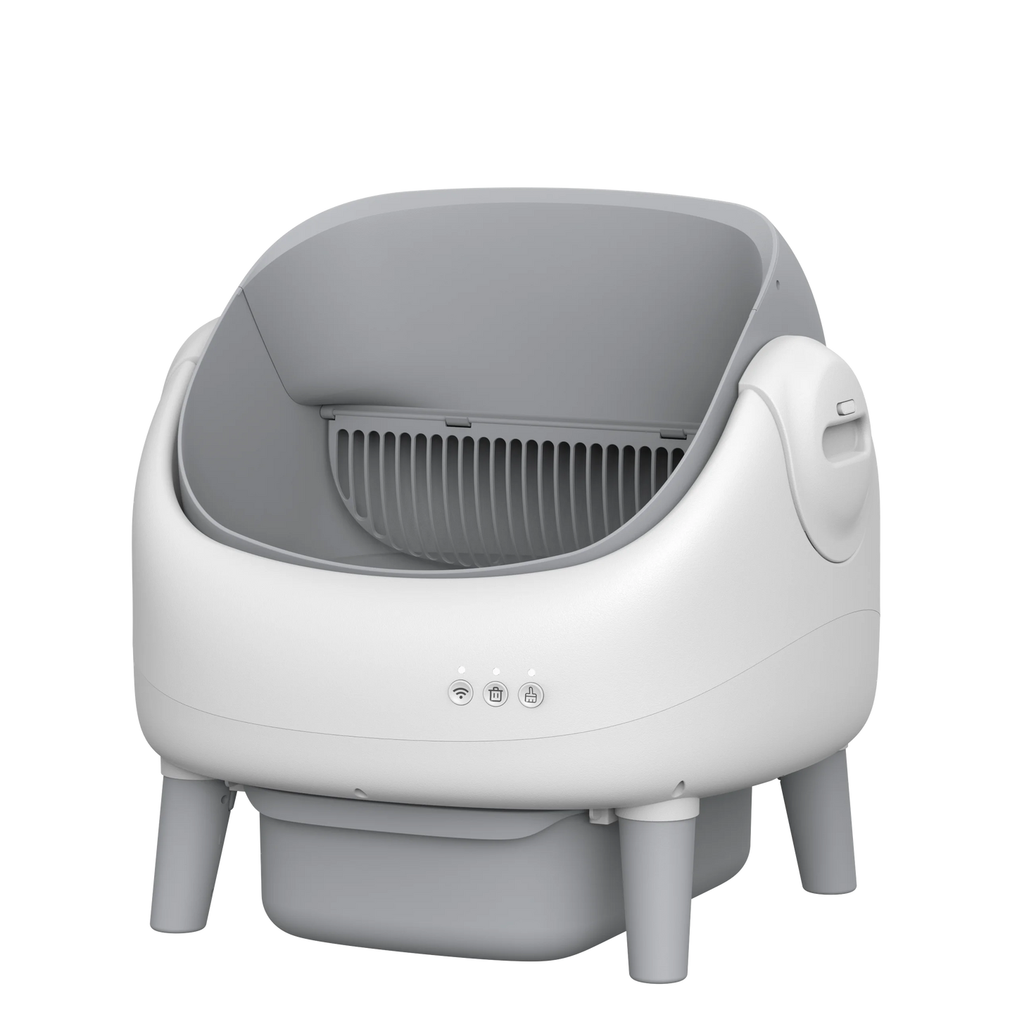 OKKPETS New Design Automatic Cat Litter Box APP Control Dual Safety Sensors Self Cleaning Litter Box with Open-Top Design