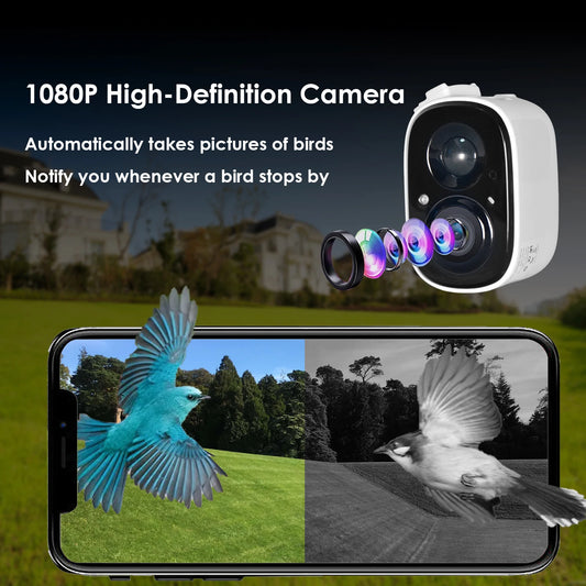 Smart Bird Feeder with Camera, Outdoor Bird Feeding House