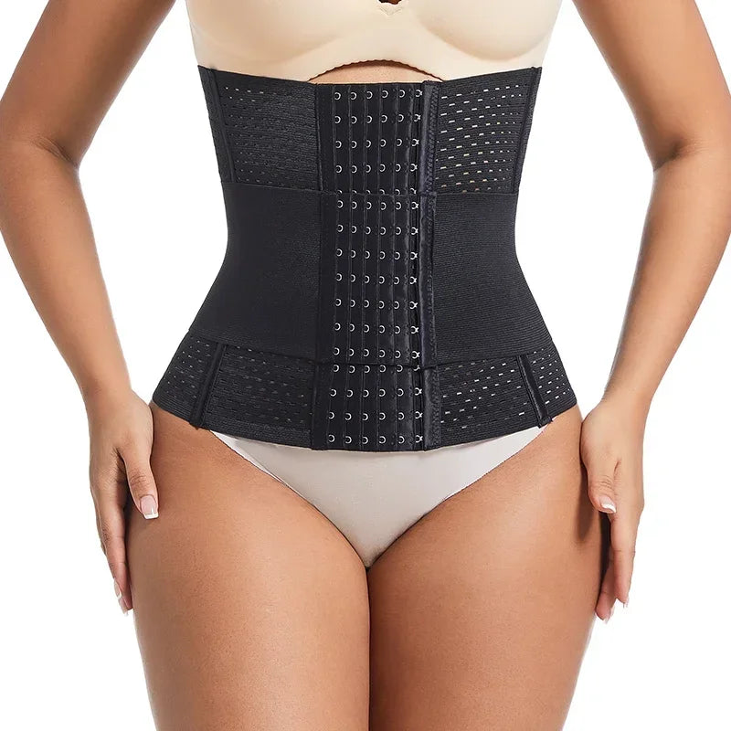 Shapewear for women's Tummy Control Belt  Waist Cinhcer Waist Trainer Body Shaper Slim Corset 6-Row Hook and Eye Closure