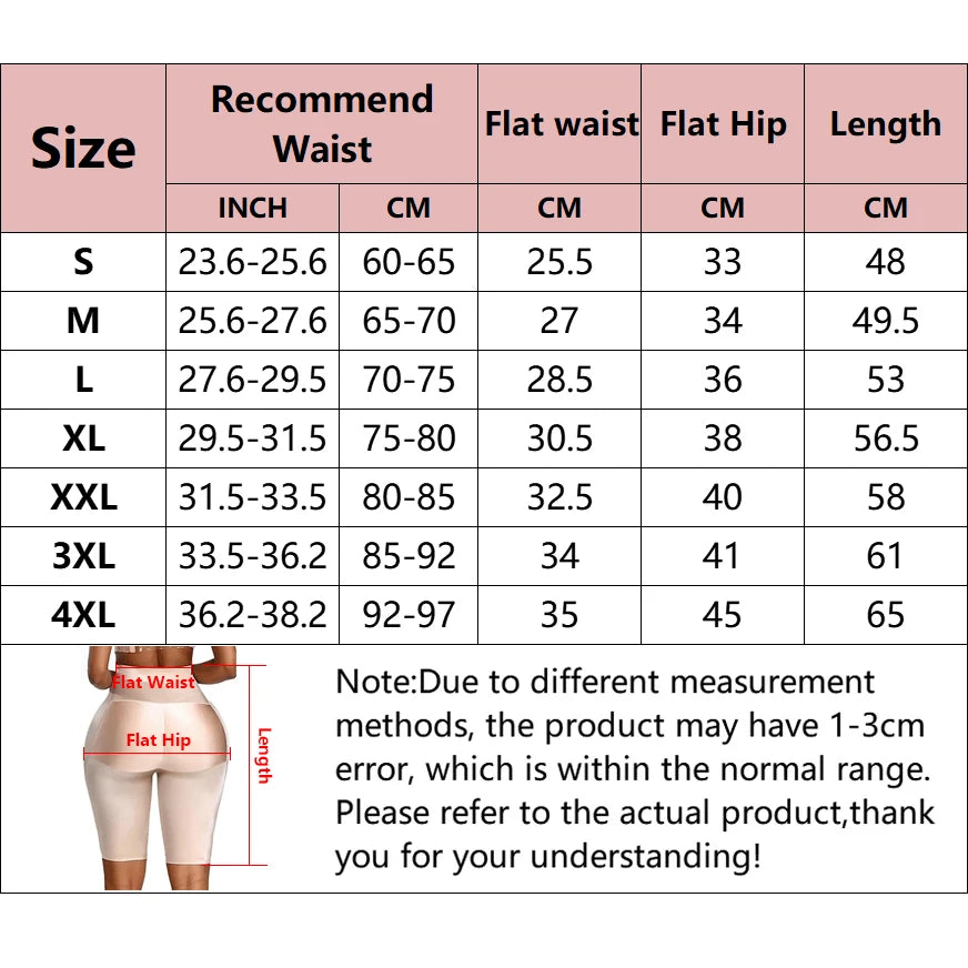 Shapewear for women's High Waist Women Padded Butt Lifter Buttocks Enhancer Body Shaper Pants Hip Pads Panties Butt Push Up Shapewear