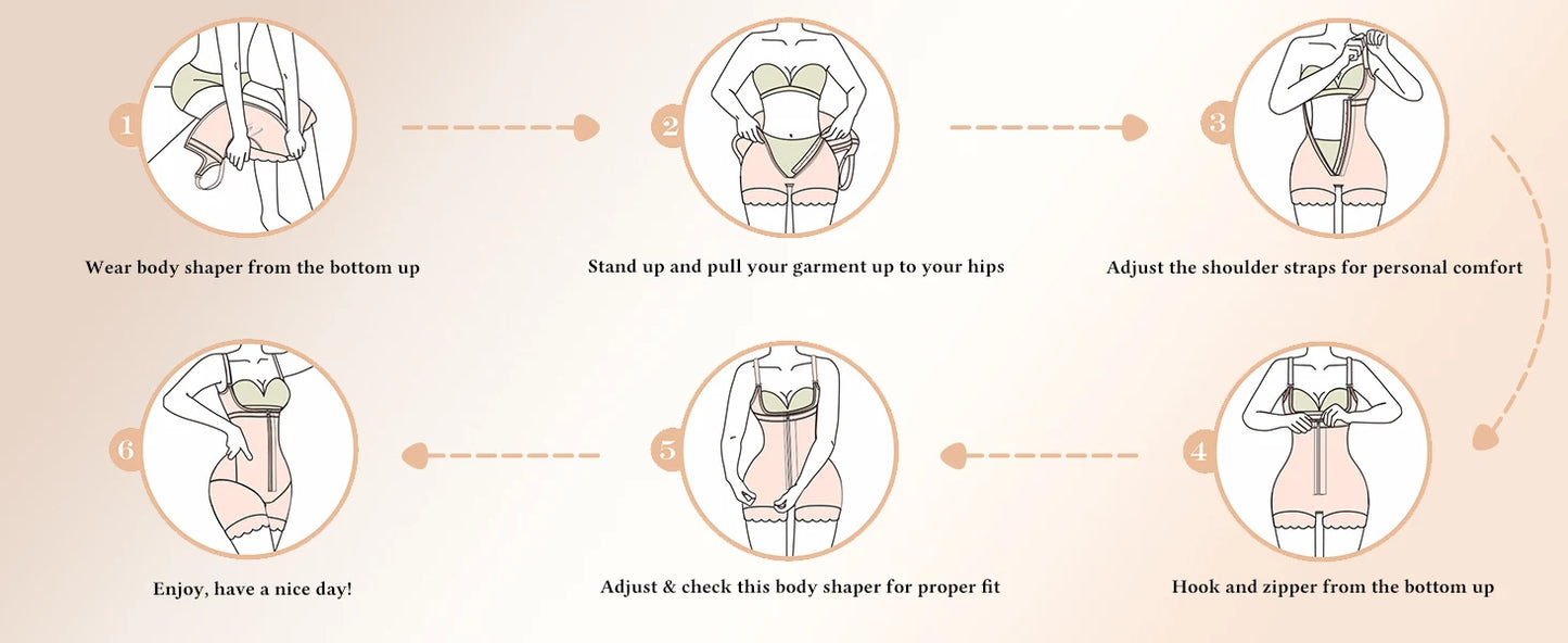 Shapewear for women's Lace-Trimmed Shapewear Bodysuit - Tummy Control Corset with Adjustable Straps & Zipper, Black, Comfortable