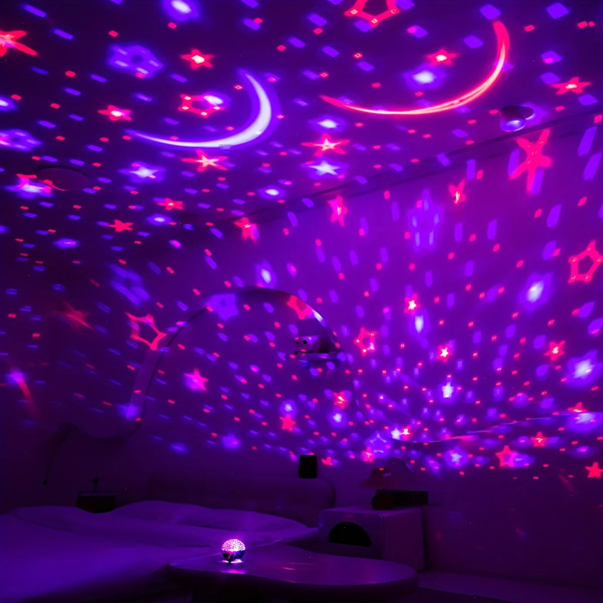 Starry Sky Projector Light 7Modes LED Night Light Galaxy Moon Ambient Light