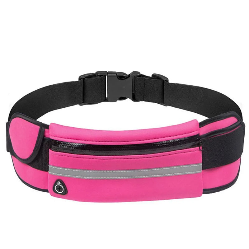 Running Belt Waist Bag with Water Bottle Holder Sports Fanny Pack Women Men Hydration Phone Holder Pouch Banana Bag