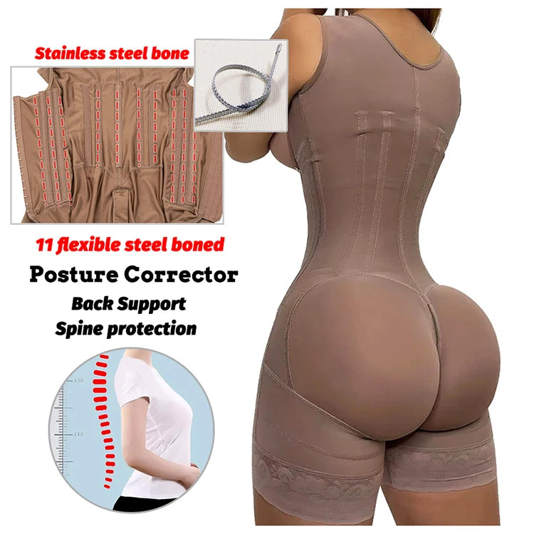 Shapewear for women's High Compression Girdle Shaper Colombian Fajas Shapewear Postpartum Belly flat Sheath Waist Trainer Belts Woman Extreme Corset