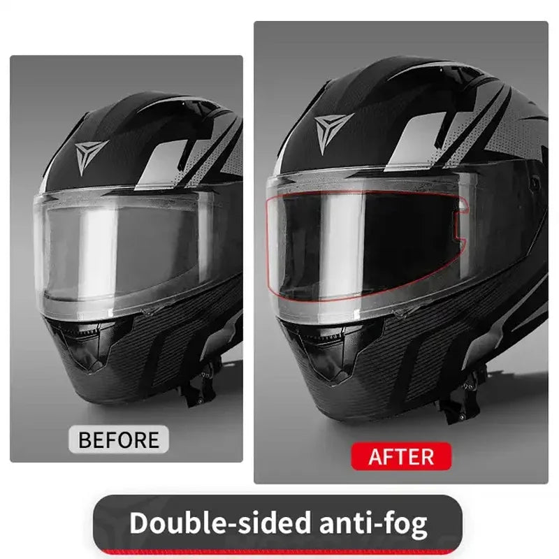 Universal Motorcycle Full Face Helmet Shield Anti Fog Film