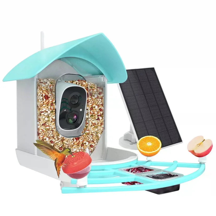 Bird Feeder with Camera AI Identify Birds Species Solar Powered