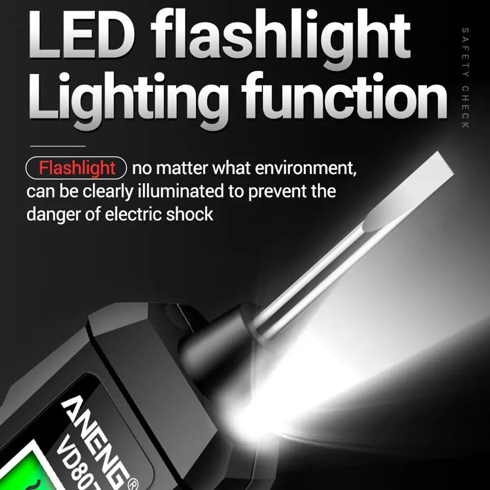 VD807 One-word Induction Portable 50/60Hz Smart Electric Pen Tester NCV Sensor AC 12-300V Non-contact Wire Detector Tools