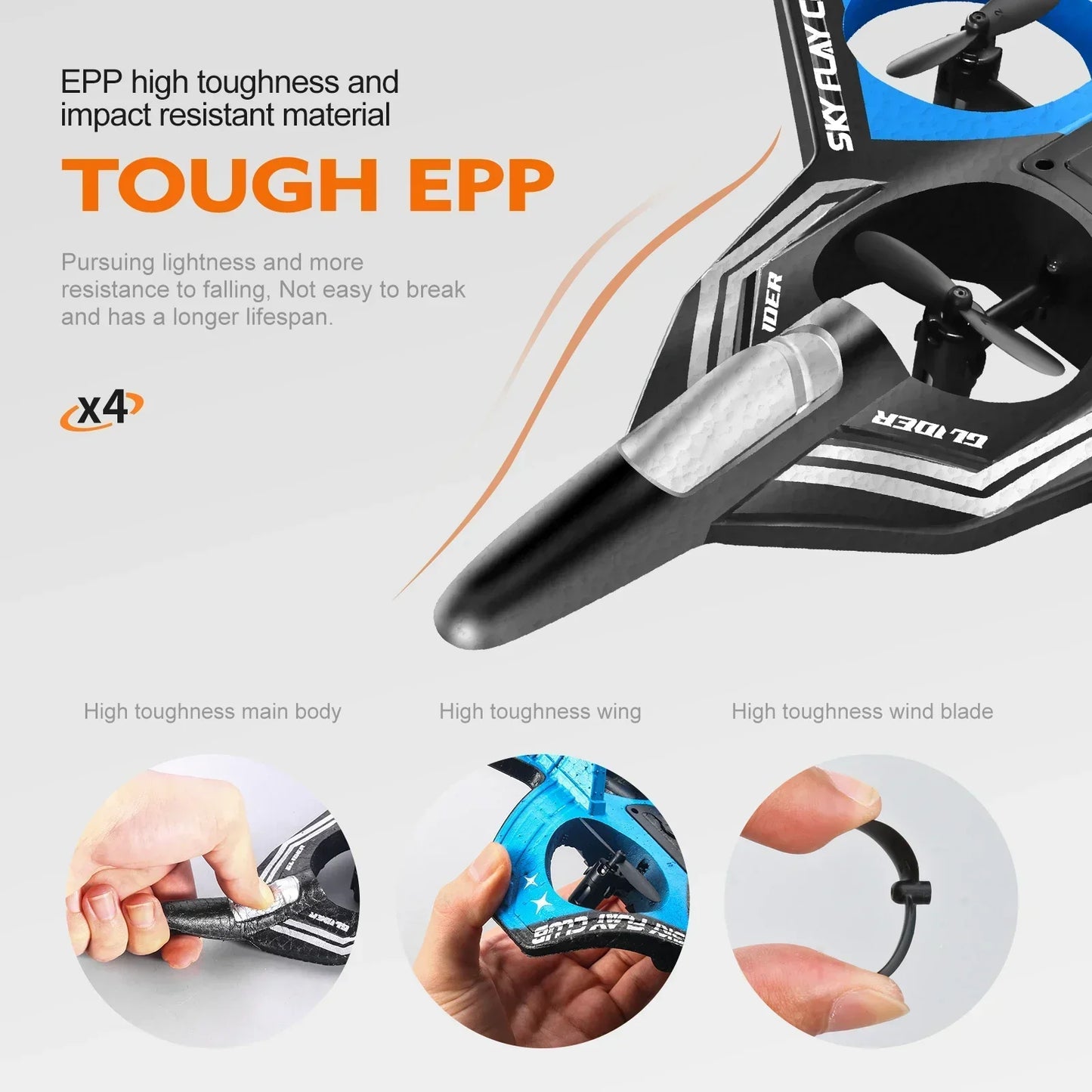 Remote Control Aircraft 2.4G Glider Aircraft EPP Toy Drone Kids Gift