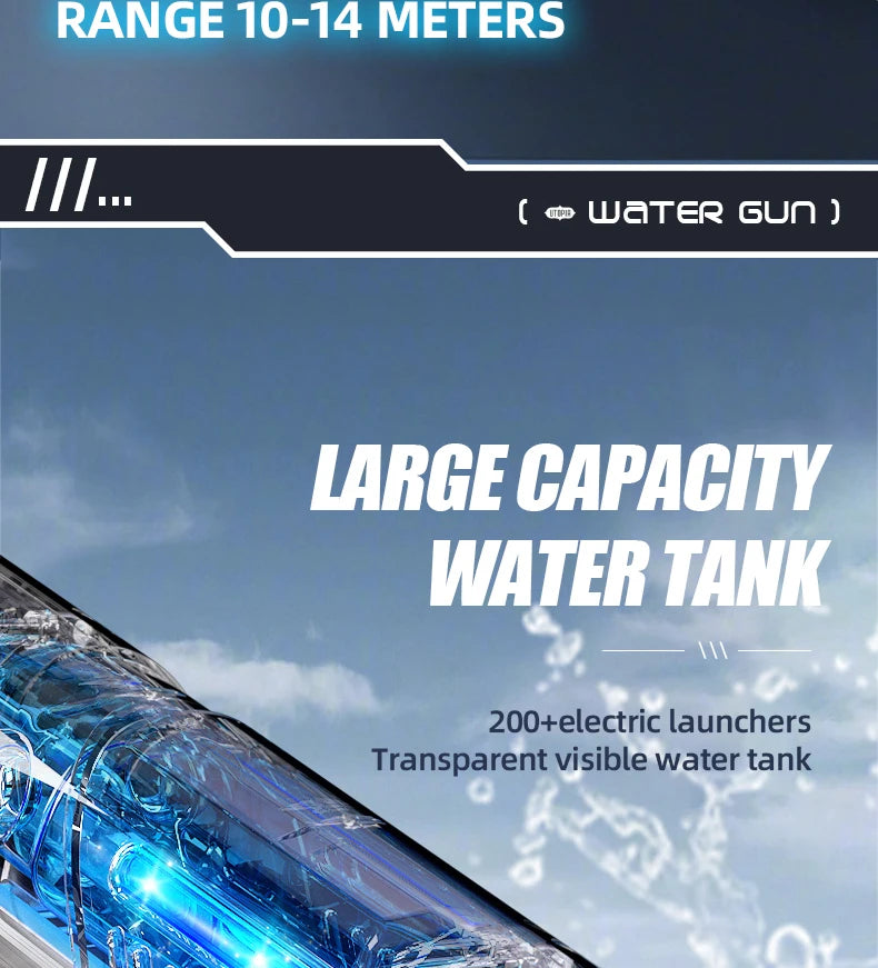 Electric Water Guns For Adults Powerful Squirt Automatic Water Suction Water Blasters Summer Outdoor Beach Toy For Boy Kid Gifts