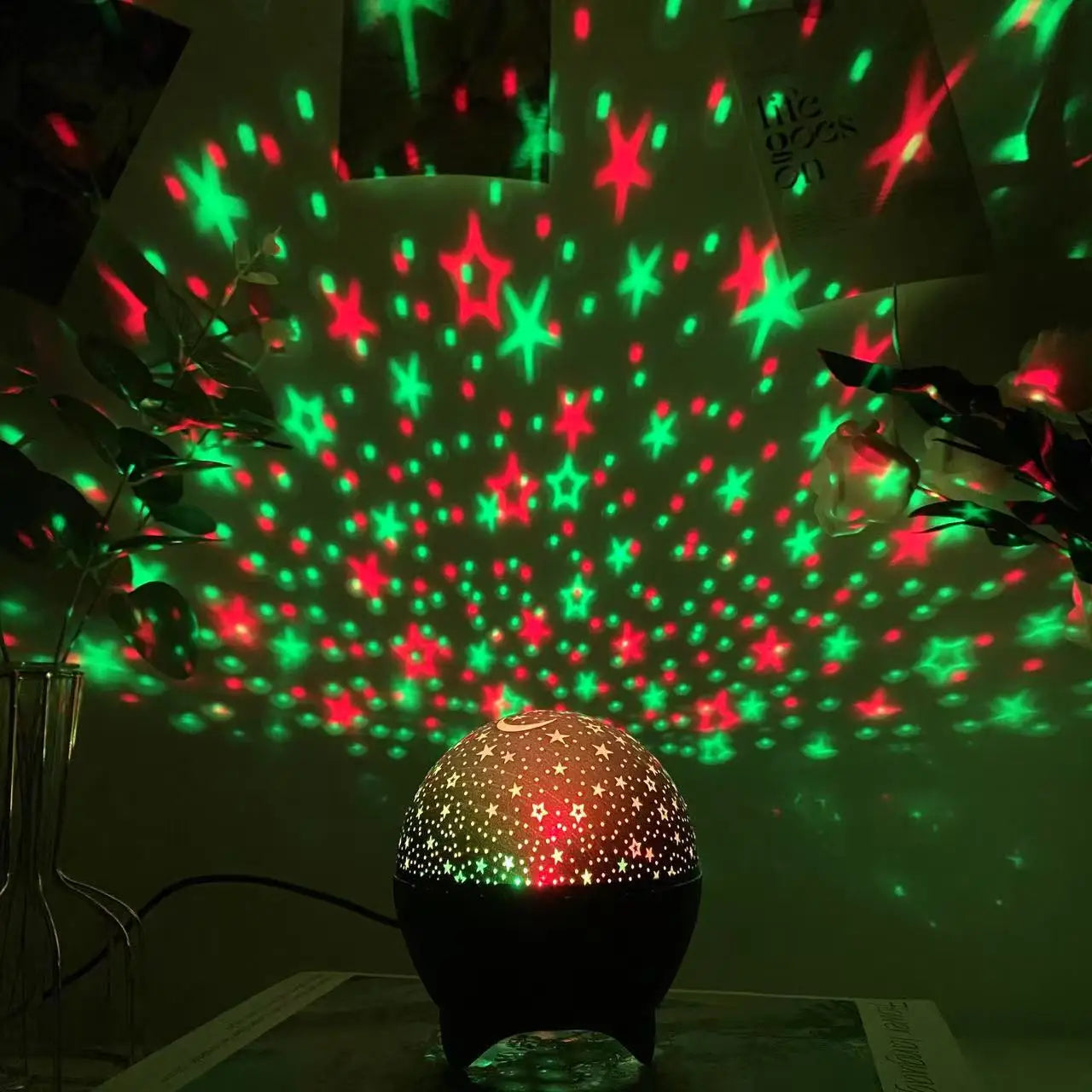LED Starry Sky Projector Light Stars and Moon Projection 7 Modes Night Light