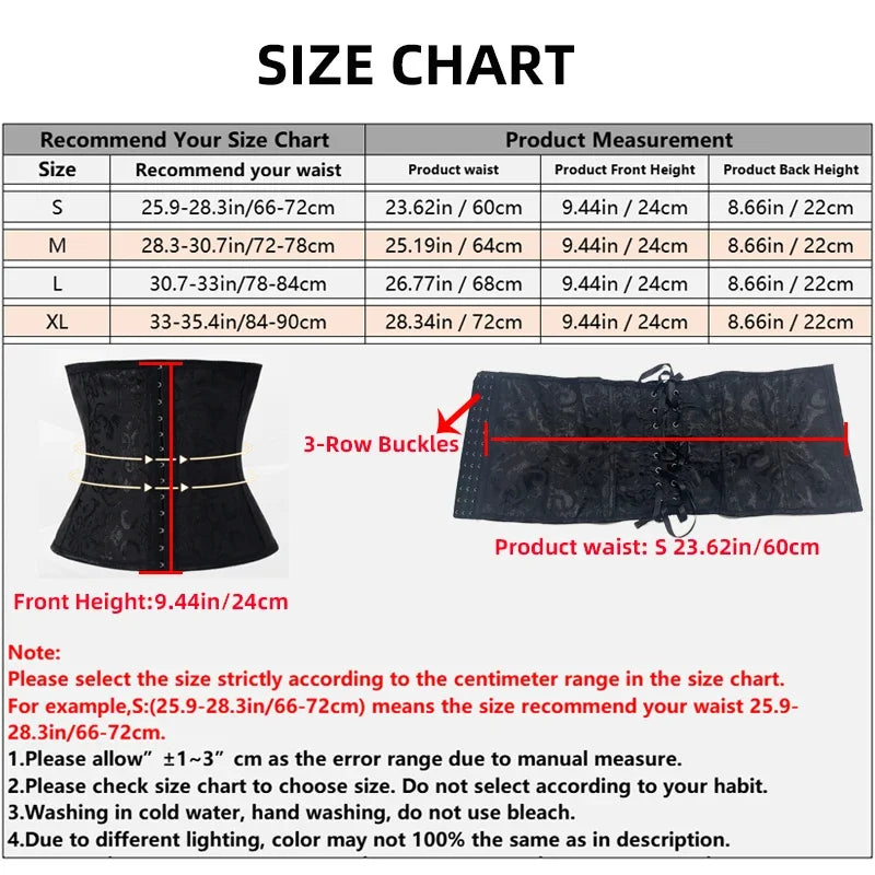 Shapewear for women's Waist Trainer Tummy Control Corset Body Shaper Shapewear Women 3-Row Hook Fit Waist Cincher Bust Lifter Top for Outfit Match