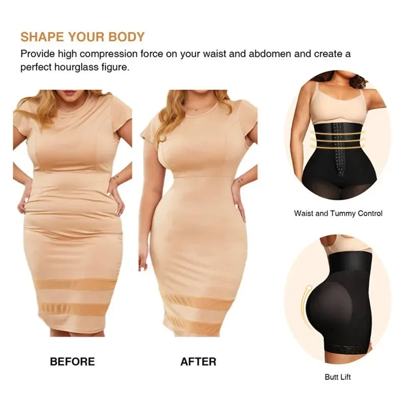 Shapewear for women's Fajas Colombians Girdles BBL Shorts Waist Trainer Tummy Control Panties Shapewear Body Shaper Butt Lifter Thigh Slimmer