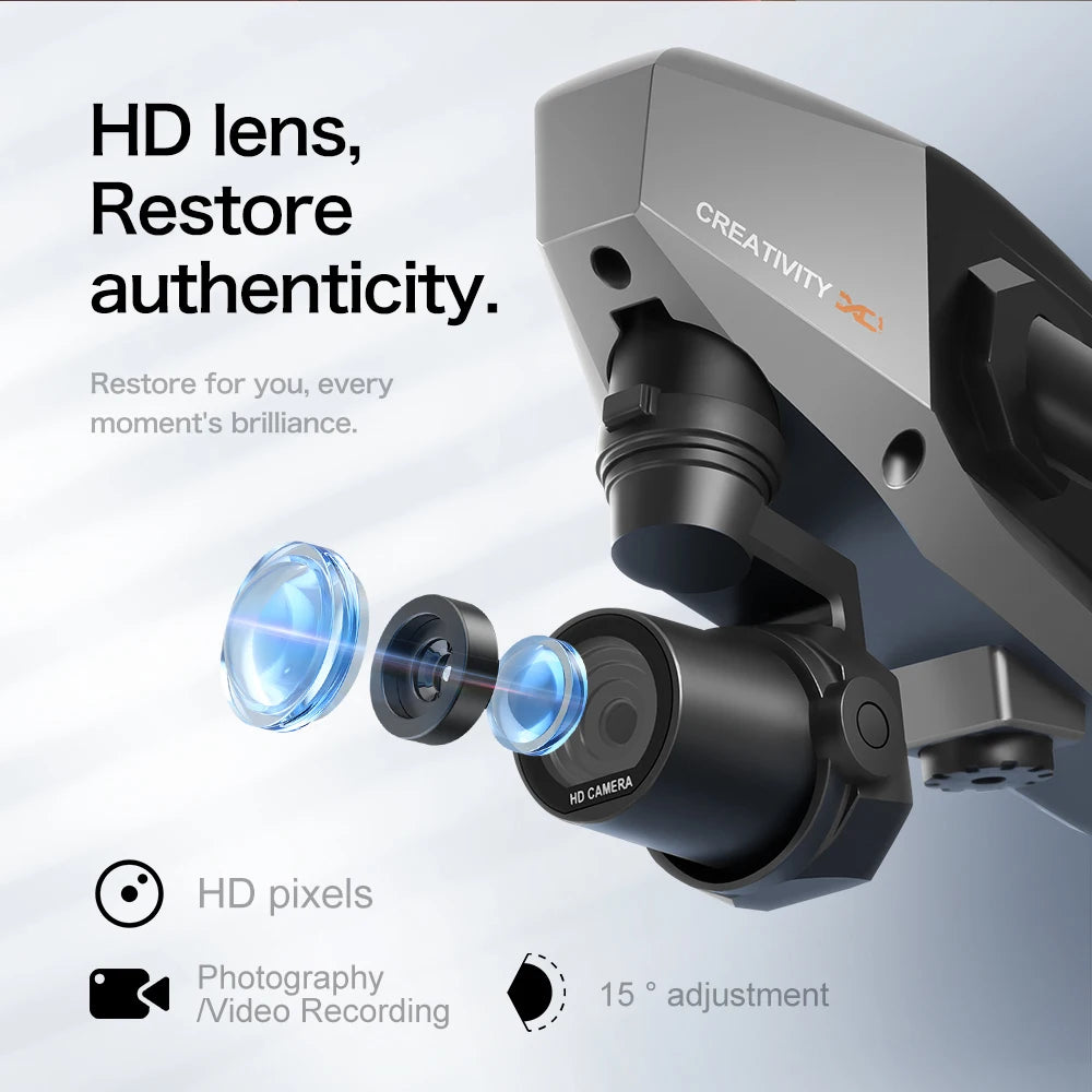 XD1 8K HD dual camera aerial camera, alloy anti-drop mini drone 2.4GWiFi drone foldable four-axis aerial camera